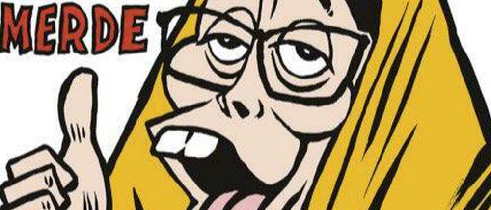 Entstellt. Studentenführerin Mayram Pougetoux auf dem „Hebdo“-Cover.