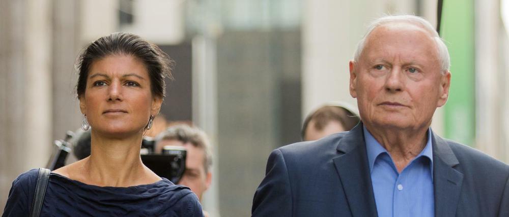 Sammeln Unterstützer für die Sammlungsbewegung: Linken-Politiker Sahra Wagenknecht und Oskar Lafontaine. 