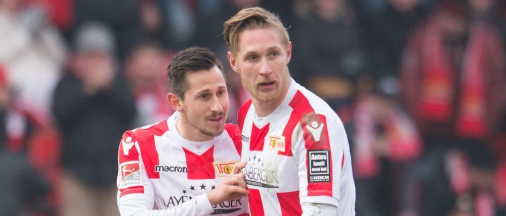 Sebastian Polter (rechts) muss künftig auf Sturmpartner Steven Skrzybski verzichten. 
