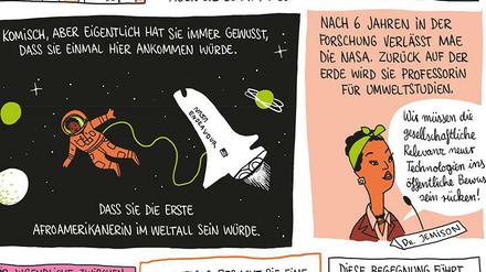 Die erste Afroamerikanerin im All: Eine Seite aus der Passage über die Ärztin und Astronautin Mae Carol Jemison.
