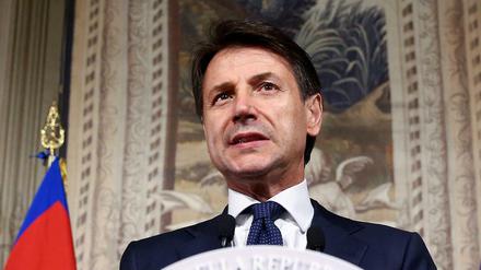 Der neue Premierminister Giuseppe Conte bei einer Pressekonferenz am 31. Mai in Rom. 
