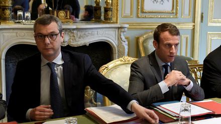 Alexis Kohler und Frankreichs Präsident Macron.