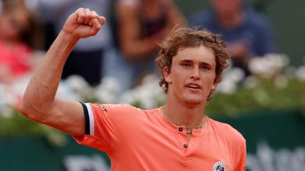 So sehen Sieger aus: Alexander Zverev nach seinem Sieg. Erst ein Mal stand er im Achtelfinale eines Grand Slam-Turniers.