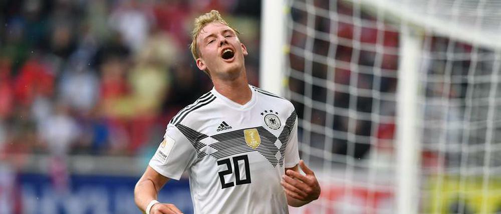 Bei Julian Brandt ging gegen Österreich wenig. Womöglich zu wenig, um mit zur WM zu dürfen.