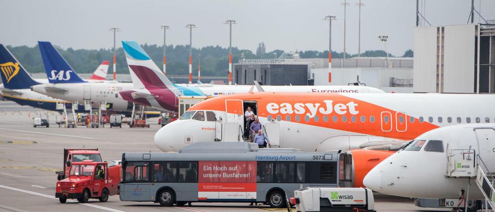 Der Flughafen in Hamburg.