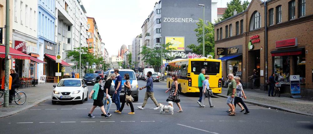 Nr. 2 auf der Leidensskala. Die Zossener Straße wird als Schleichweg neben dem Mehringdamm genutzt.