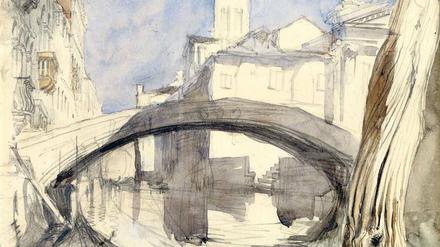 Im Licht von Himmel und Wasser. Ponte dei Pugni von John Ruskin, die „Brücke der Fäuste“ mit Blick auf San Barnaba.