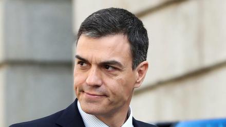 Pedro Sánchez am Freitag vor Beginn des Misstrauensvotums gegen Mariano Rajoy. 