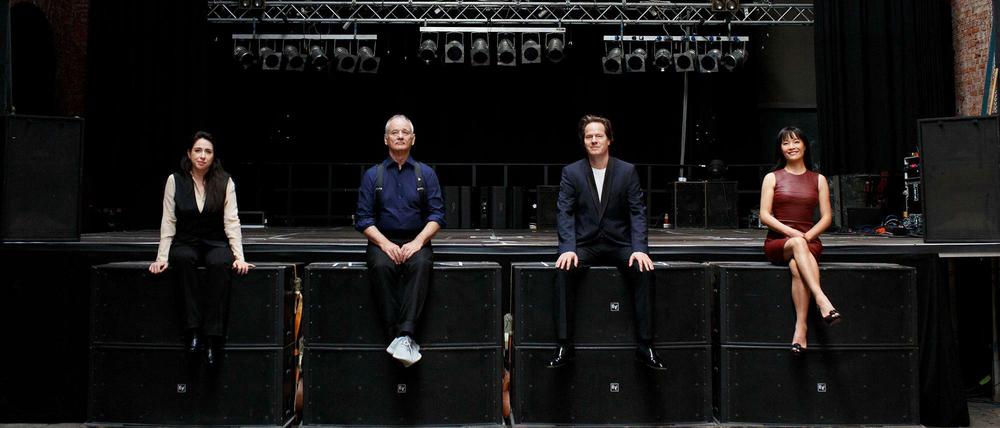 Musik-Literatur-Quartett: Vanessa Perez (Klavier), Bill Murray (Stimme), Jan Vogler (Cello) und Mira Wang (Geige).