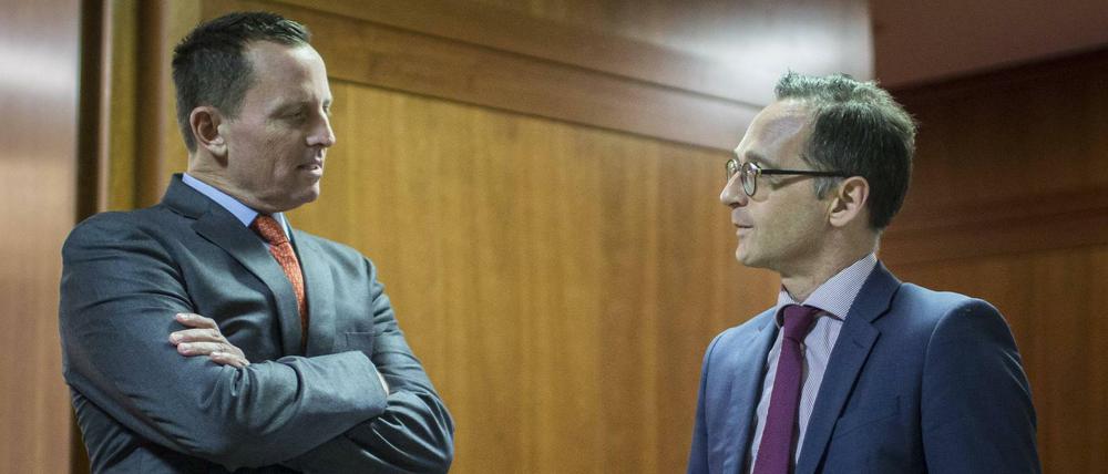 Gesprächsbedarf. Außenminister Heiko Maas (r., SPD) und der Botschafter der USA, Richard Grenell.