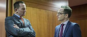 Gesprächsbedarf. Außenminister Heiko Maas (r., SPD) und der Botschafter der USA, Richard Grenell.