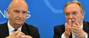 Dietmar Woidke (links) und Reiner Haseloff am Dienstag in Potsdam.