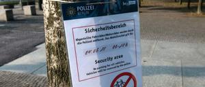 Zur Sicherheit. Im Regierungsviertel ist alles für den Besuchs Netanjahus vorbereitet.