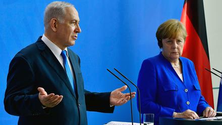Israels Premier Benjamin Netanjahu und Kanzlerin Angela Merkel - in Sachen Iran sind sie sich nicht einig.