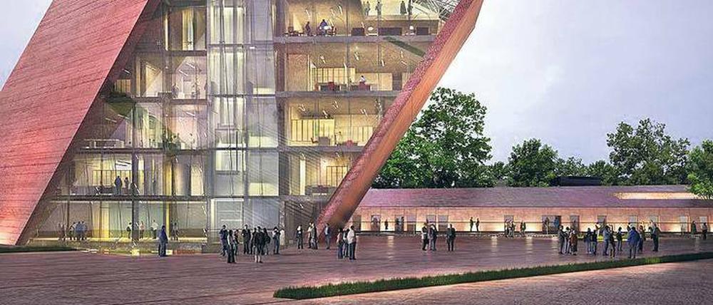 Das Gebäude des Museums des Zweiten Weltkriegs in Danzig.
