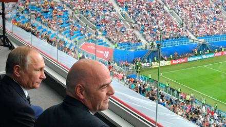 Russlands Präsident Wladimir Putin und Fifa-Chef Gianni Infantino
