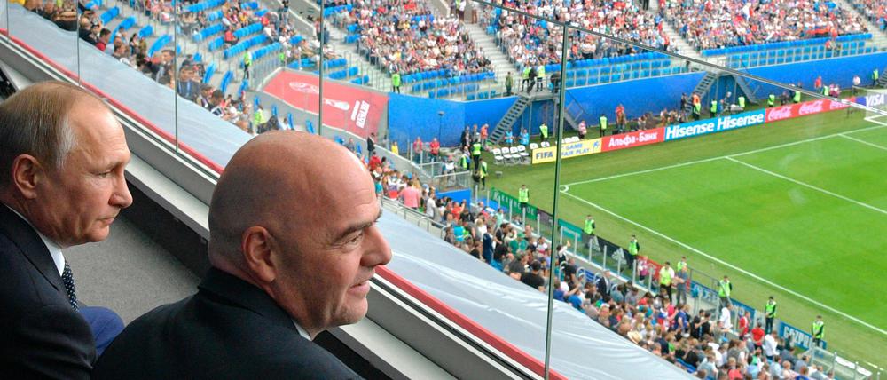 Russlands Präsident Wladimir Putin und Fifa-Chef Gianni Infantino