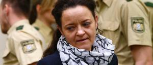 Beate Zschäpe im Gerichtssaal des Oberlandesgerichts in München