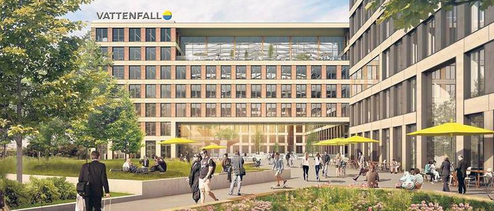 Simulation der geplanten Vattenfall-Zentrale am Südkreuz.