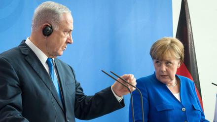 Israels Ministerpräsident Benjamin Netanjahu und Bundeskanzlerin Angela Merkel (CDU).