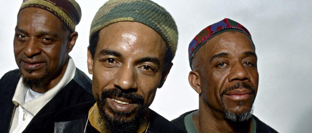 Helden des Rap. Die Last Poets im April 1994: Abiodun Oyewole (l.), Jalal Mansur Nuriddin (m.) und Sulaiman El-Hadi.