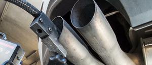 Abgasuntersuchung eines Dieselmotors