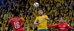 Seitenwechsel. Ken Reichel, hier beim Heimspiel in der vergangenen Spielzeit, trägt in der kommenden Saison das Trikot der Eisernen.