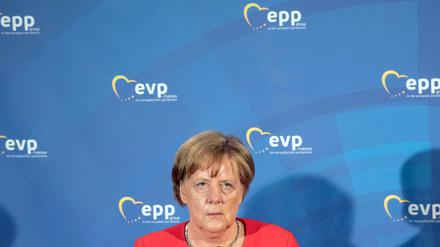 Bundeskanzlerin Angela Merkel bei der Klausur der EVP-Fraktion