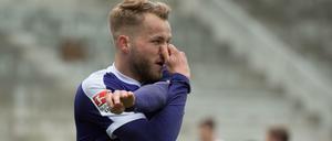 Der Elefantentorjubler. Pascal Köpke könnte sich so bald auch über Treffer für Hertha BSC freuen.