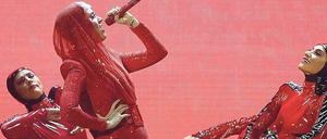 Katy Perry in der Großarena am Berliner Ostbahnhof.