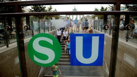 Gesperrt: der S-Bahnhof Brandenburger Tor.