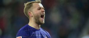 Freut sich auf Berlin. Aues Stürmer Köpke wechselt zu Hertha BSC.