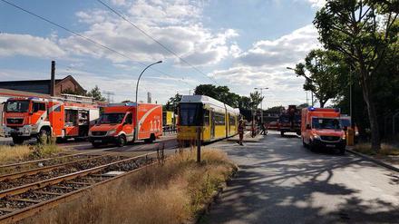 Der Einsatzort während der Rettungsarbeiten.