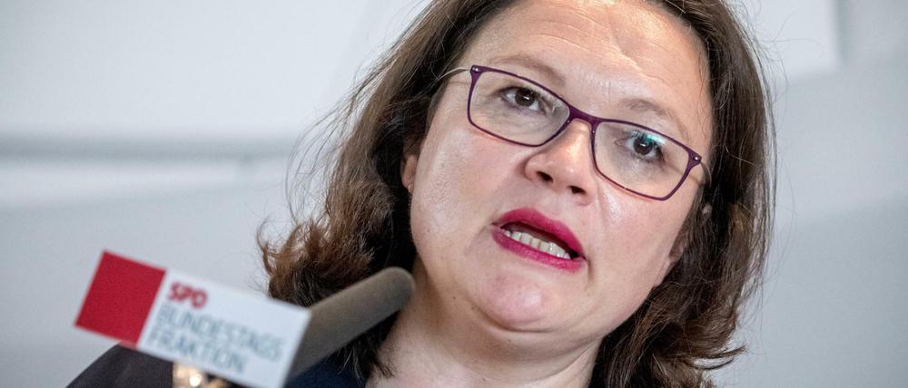"Es fehlte ein klarer Kurs" - darin ist sich SPD-Chefin Andrea Nahles einig mit den Autoren der Studie über den Wahlkampf 2017.