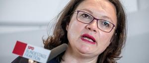 "Es fehlte ein klarer Kurs" - darin ist sich SPD-Chefin Andrea Nahles einig mit den Autoren der Studie über den Wahlkampf 2017.