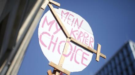 Eine Demonstration für die Rechte von Inter- und Transsexuellen in Berlin.