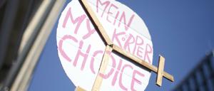 Eine Demonstration für die Rechte von Inter- und Transsexuellen in Berlin.