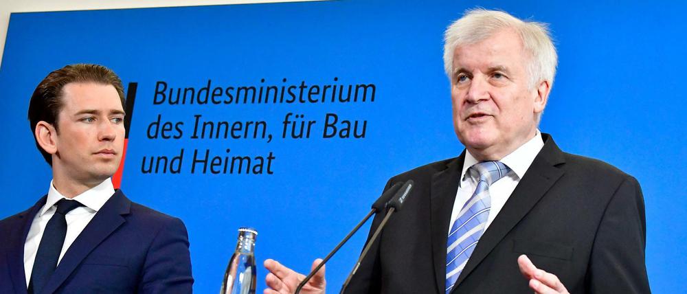 Österreichs Bundeskanzler Sebastian Kurz und Bundesinnenminister Horst Seehofer (CSU).