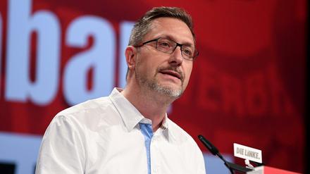 Jörg Schindler bei seiner Bewerbungsrede für den Posten des Bundesgeschäftsführers