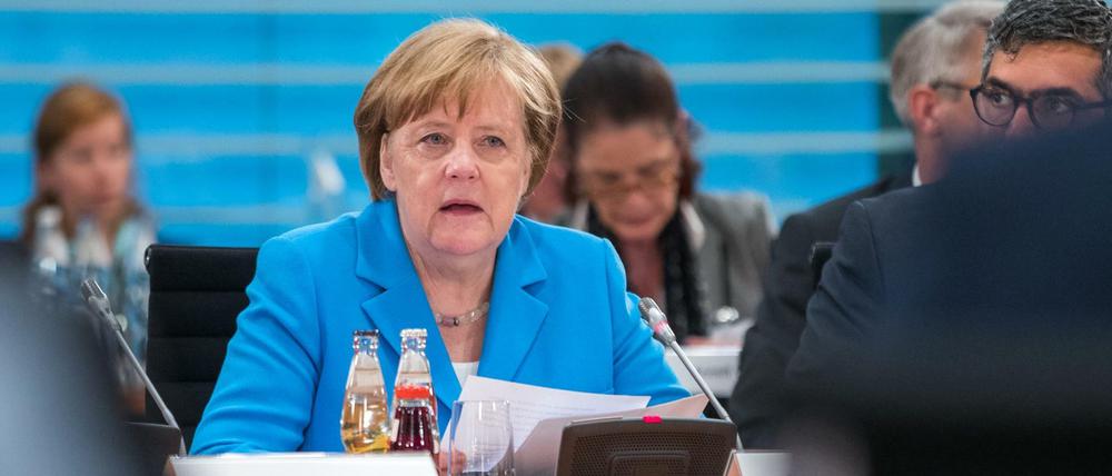 Bundeskanzlerin Angela Merkel (CDU) beim Integrationsgipfel.