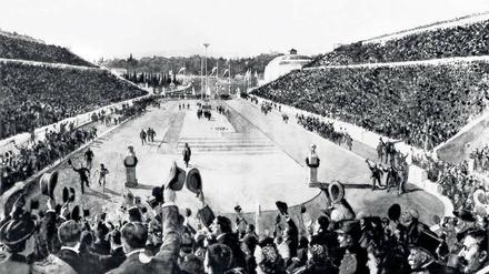 Lange Strecke. Spyridon Louis gewinnt den Marathon bei Olympia 1896 und belebt damit eine über Jahrhunderte verschüttete Legende. 