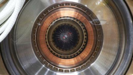 Hochleistungselektromagnet für das Update des Teilchenbeschleunigers LHC, genannt HL-LHC, am Cern bei Genf.