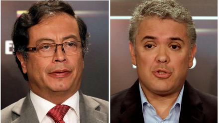 Die Kandidaten der Stichwahl: Gustavo Petro (links) und Ivan Duque.
