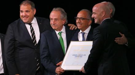 Victor Montagliani, Decio de Maria, Carlos Cordeiro und Steve Reed (v.l.).