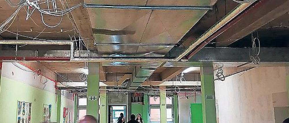 Viel zu tun. Ein Flur in der Spandauer Carlo-Schmid-Schule.