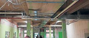 Viel zu tun. Ein Flur in der Spandauer Carlo-Schmid-Schule.