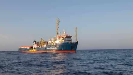 Das Rettungsschiff Sea-Watch 3. Von November 2017 bis Januar 2018 war es an der Rettung von ungefähr 1.500 Menschen beteiligt.