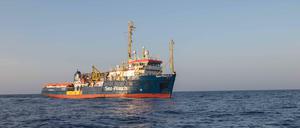 Das Rettungsschiff Sea-Watch 3. Von November 2017 bis Januar 2018 war es an der Rettung von ungefähr 1.500 Menschen beteiligt.