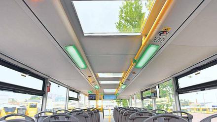 Ausguck. Im Test-Doppeldecker geht der Blick himmelwärts. 