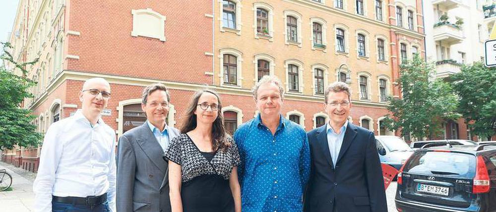 Ausgezeichnet. (v.l.) Jakob Hein, Cord-Georg Hasselmann, Barbara König und Ulf Heitmann und Wolfgang Huber.
